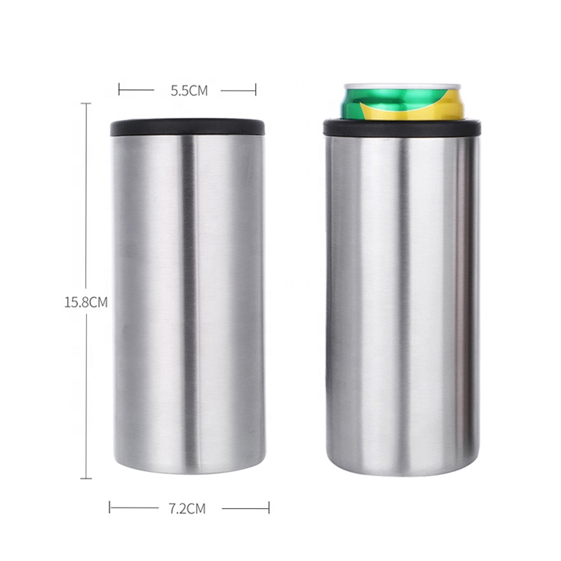 12oz Stainless Steel Can Sleeve Skinny Can Cooler For Slim Beer & Hard Seltzer Double Wall Vacuum Insulated Drink Holde