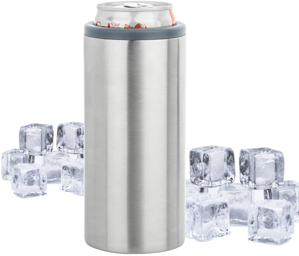 12oz Stainless Steel Can Sleeve Skinny Can Cooler For Slim Beer & Hard Seltzer Double Wall Vacuum Insulated Drink Holde