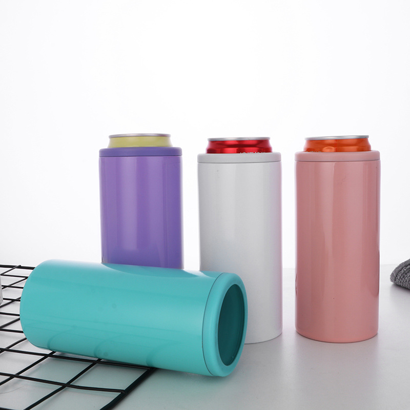 12oz Stainless Steel Can Sleeve Skinny Can Cooler For Slim Beer & Hard Seltzer Double Wall Vacuum Insulated Drink Holde