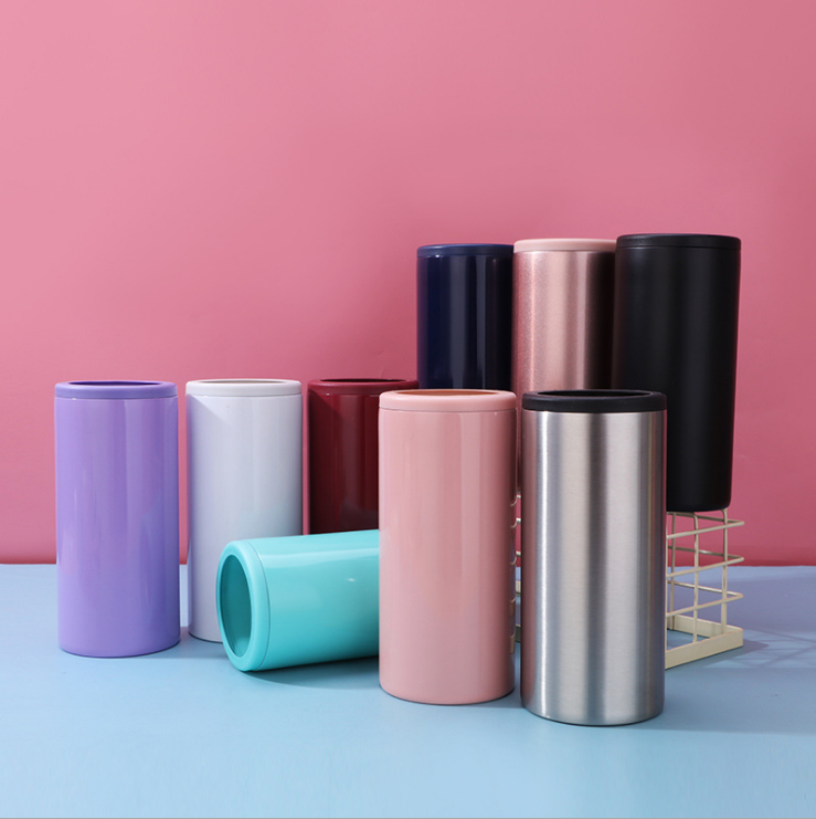 12oz Stainless Steel Can Sleeve Skinny Can Cooler For Slim Beer & Hard Seltzer Double Wall Vacuum Insulated Drink Holde