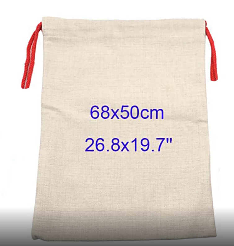 19*26 "/10*15" Christmas Sublimation Blank Santa Bags  - Chinese Warehouse