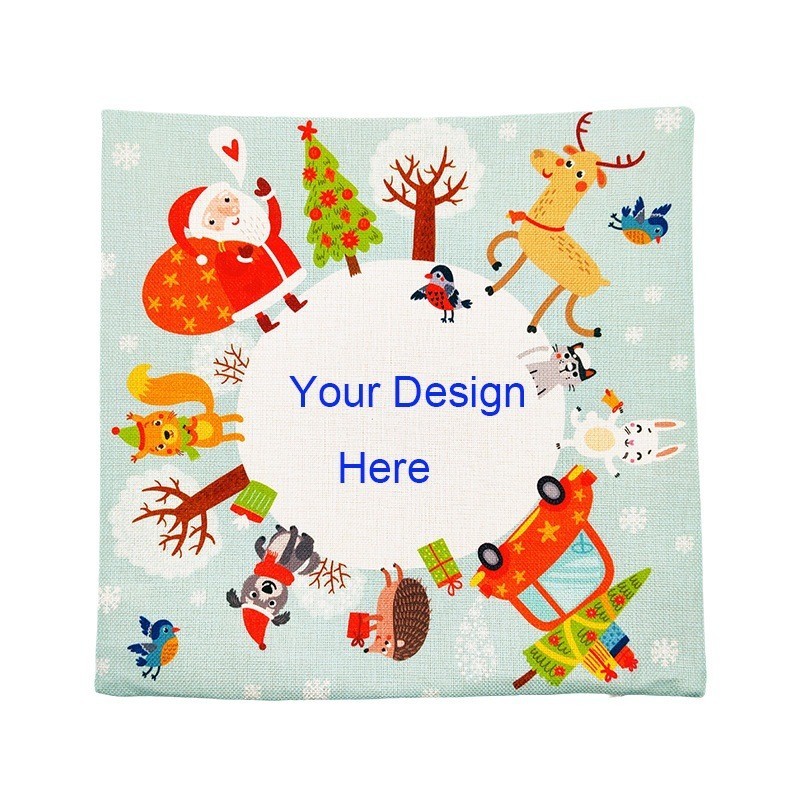 15.7''*15.7''  Sublimation Blank Pillowcases for Christmas - Chinese Warehouse