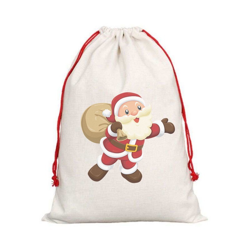 19*26 "/10*15" Christmas Sublimation Blank Santa Bags  - Chinese Warehouse