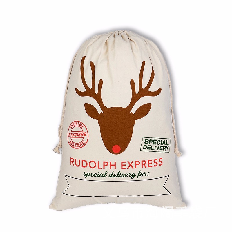 19*27 inch  Case of 50pack Sublimation Blank Santa Bags - Chinese Warehouse