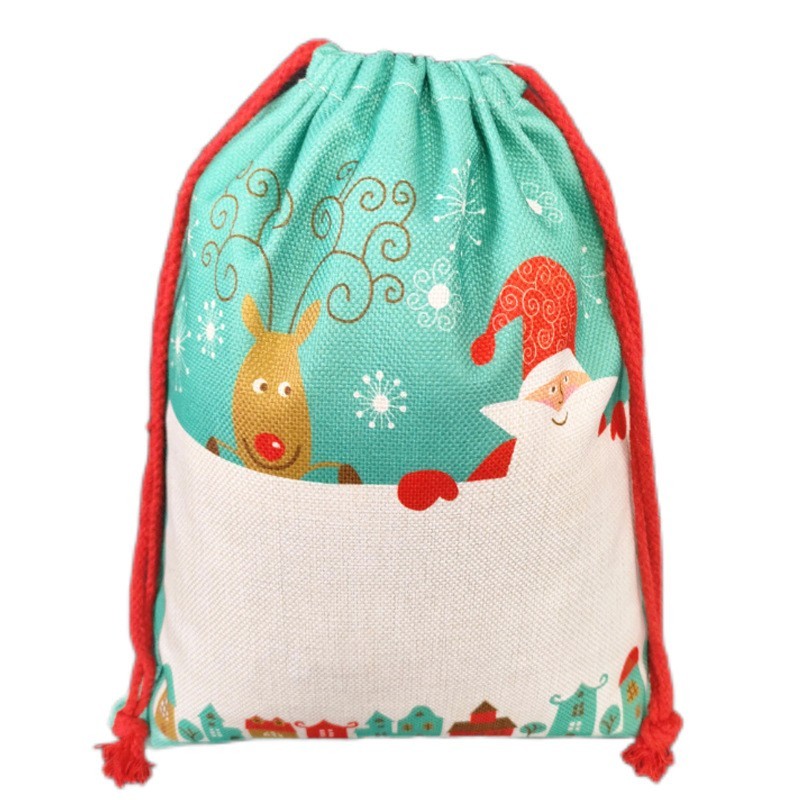 Sublimation Blank Santa Bags With The Design - Chinese Warehouse