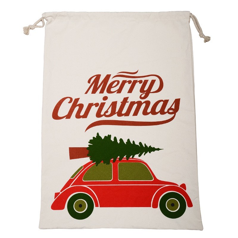 19*27 inch  Blank Santa Bags With Design- Chinese Warehouse