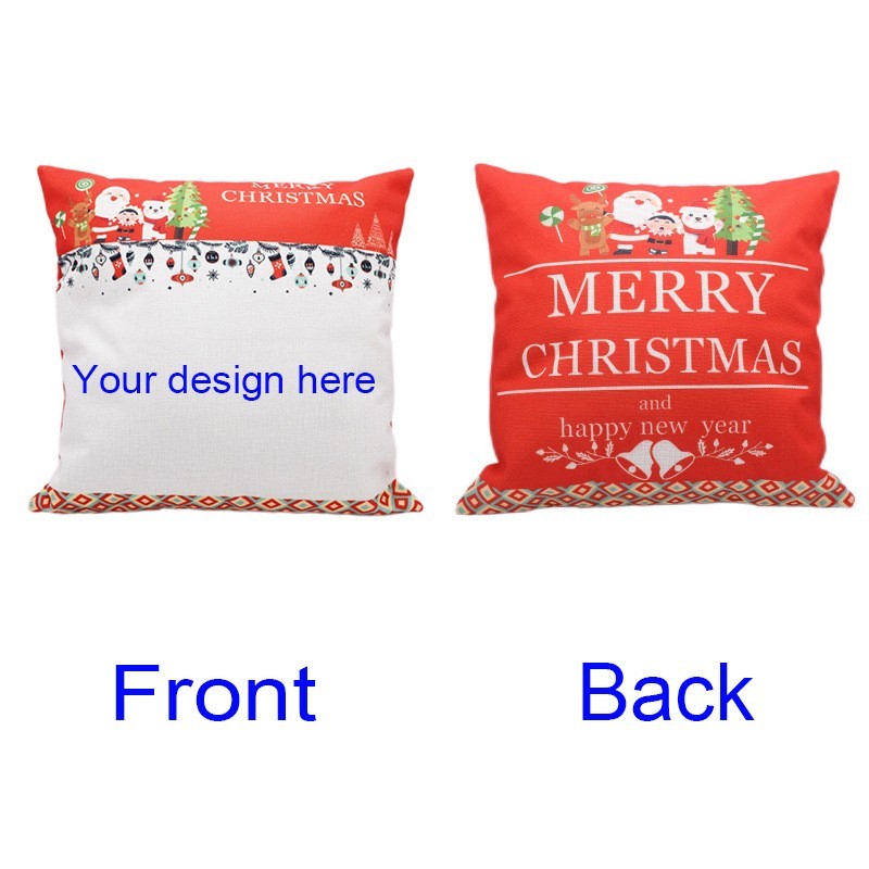 15.7''*15.7''  Sublimation Blank Pillowcases for Christmas - Chinese Warehouse