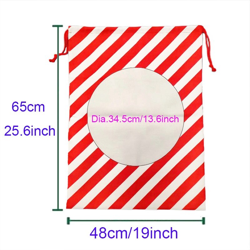 Sublimation Blank Santa Bags With The Design - Chinese Warehouse