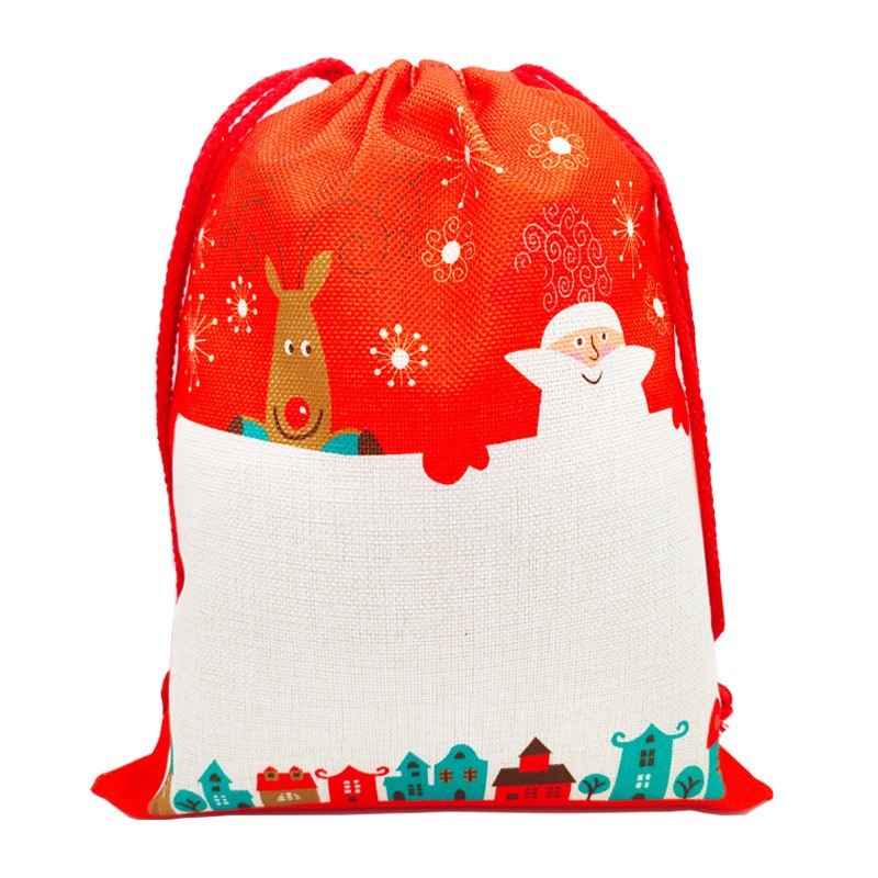 Sublimation Blank Santa Bags With The Design - Chinese Warehouse