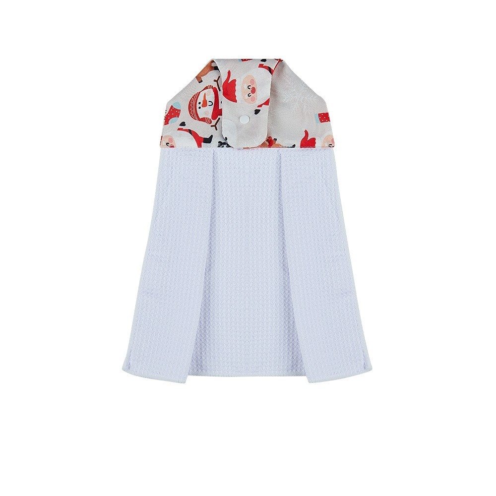 14*18.5inches Sublimation Waffle Colored Hanging Towel With Christmas Design - Chinese Warehouse