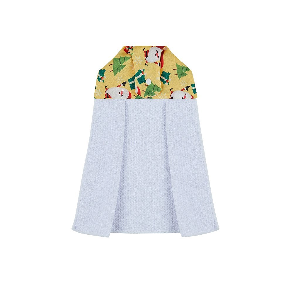 14*18.5inches Sublimation Waffle Colored Hanging Towel With Christmas Design - Chinese Warehouse