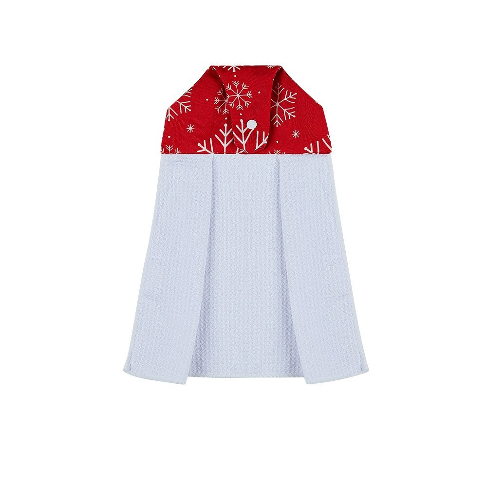 14*18.5inches Sublimation Waffle Colored Hanging Towel With Christmas Design - Chinese Warehouse