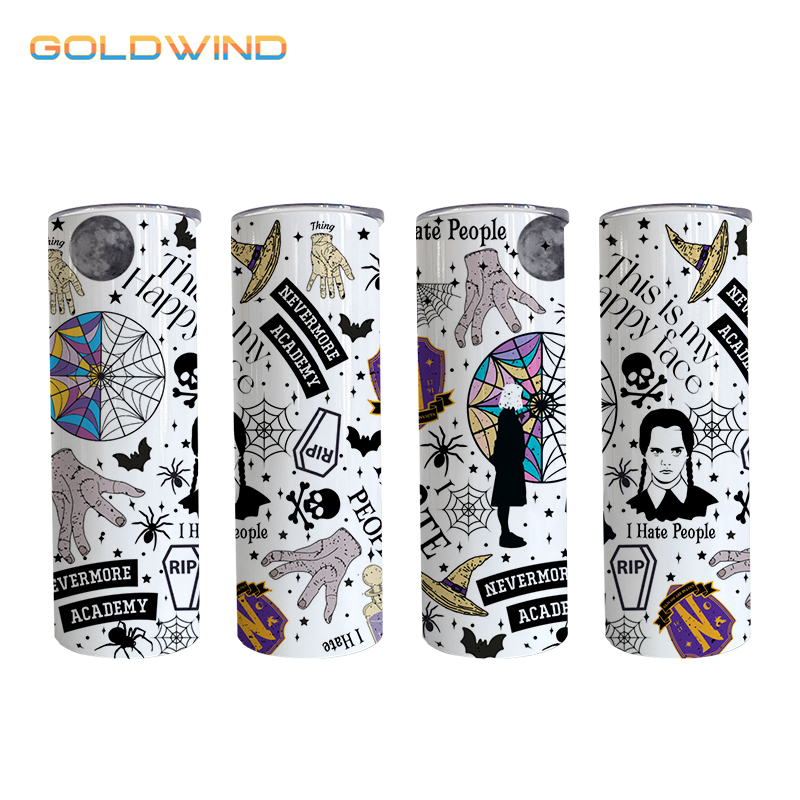 RTS US Warehouse Case of 25pack 20oz Sublimation Straight Skinny Tumblers wiht Plastic Straw&Lids