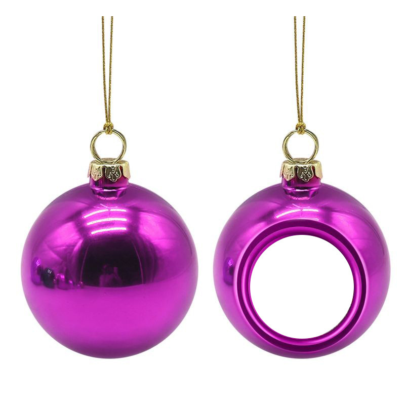 2.3" Sublimation Plastic Christmas Ball Hanging Ornaments  - Chinese Warehouse