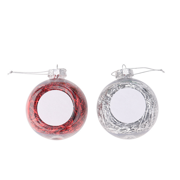 3" Sublimation Plastic Christmas Ball Hanging Ornaments  - Chinese Warehouse