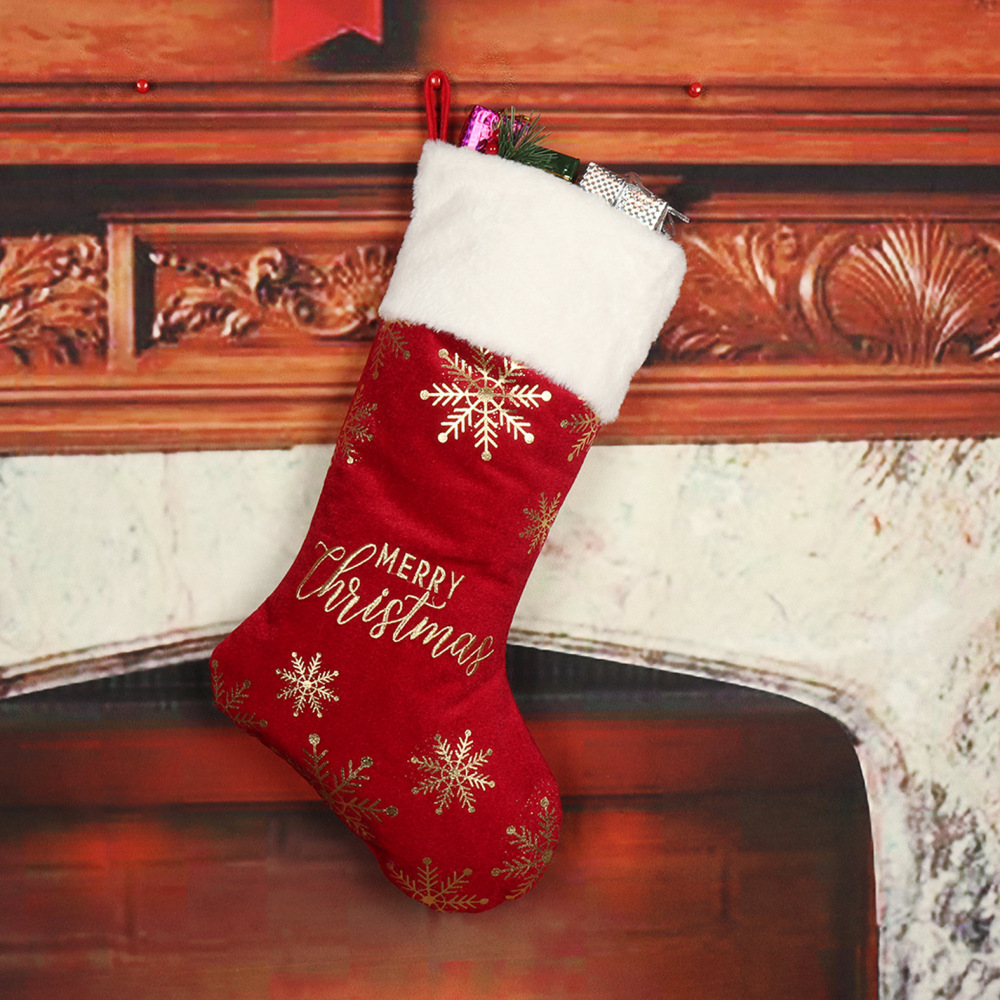 19"*11" Sublimation Santa Sacks Socks Hanging Ornaments  - Chinese Warehouse