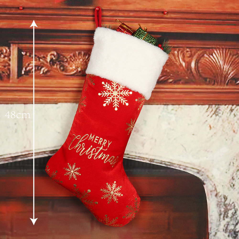 19"*11" Sublimation Santa Sacks Socks Hanging Ornaments  - Chinese Warehouse