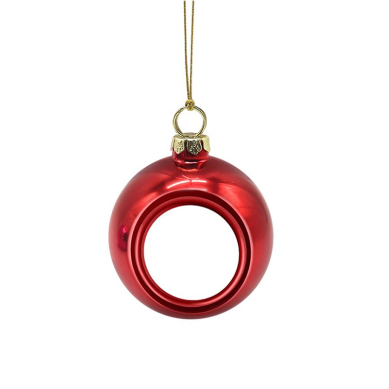 2.3" Sublimation Plastic Christmas Ball Hanging Ornaments  - Chinese Warehouse