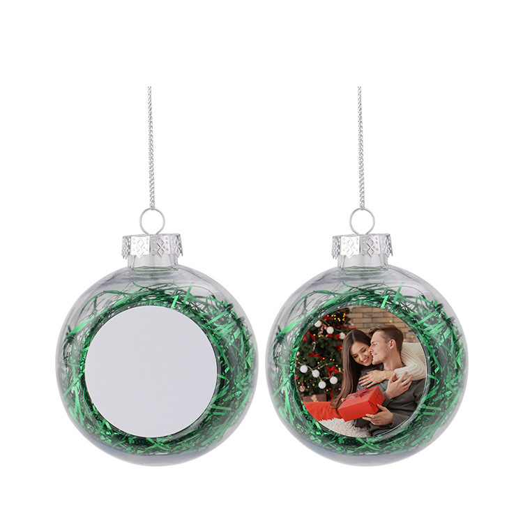 3" Sublimation Plastic Christmas Ball Hanging Ornaments  - Chinese Warehouse