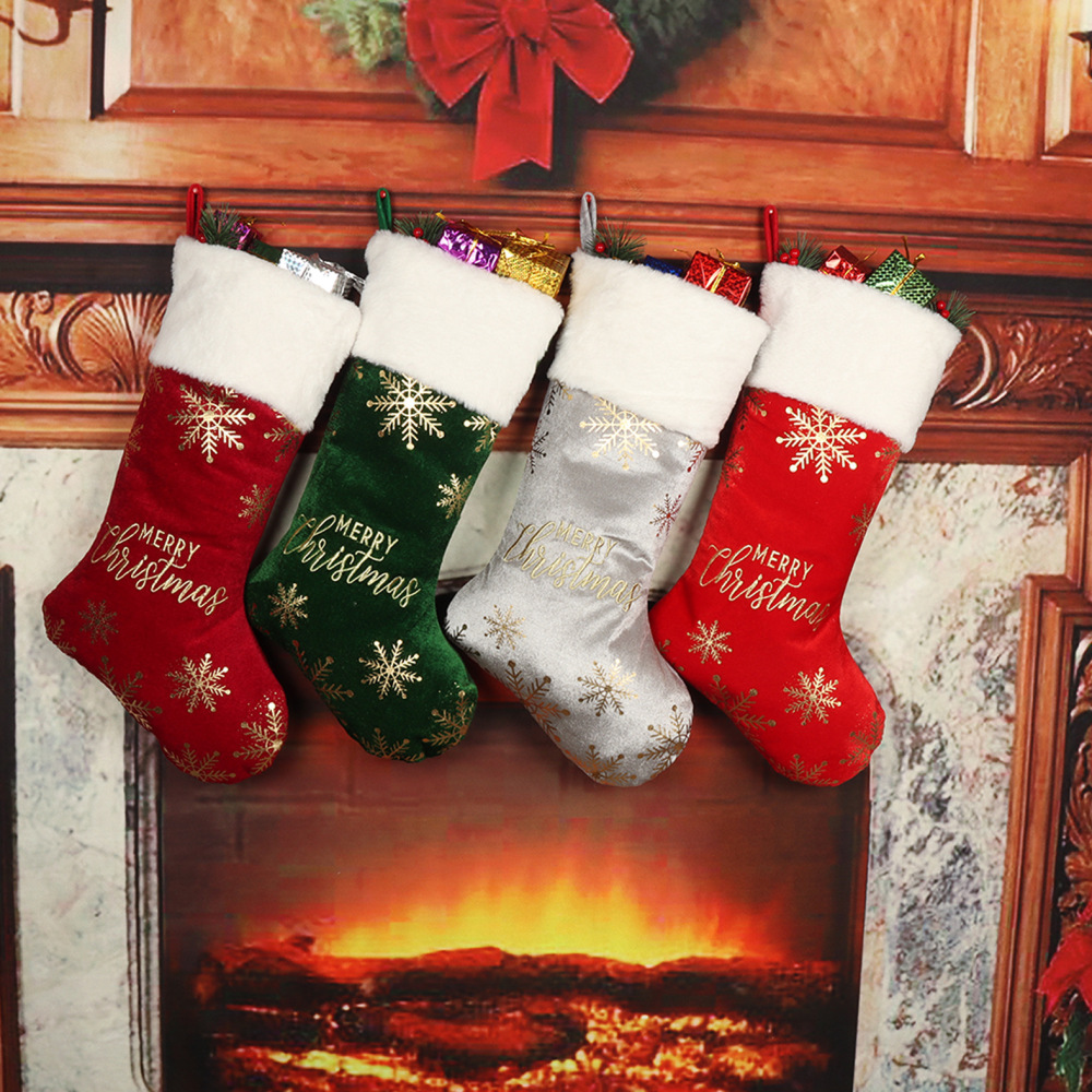 19"*11" Sublimation Santa Sacks Socks Hanging Ornaments  - Chinese Warehouse