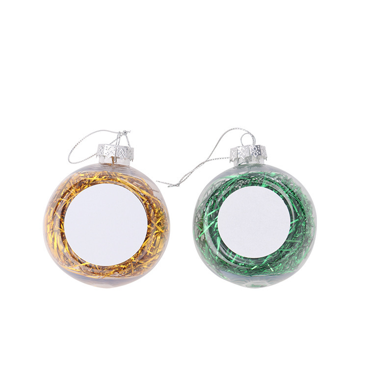 3" Sublimation Plastic Christmas Ball Hanging Ornaments  - Chinese Warehouse