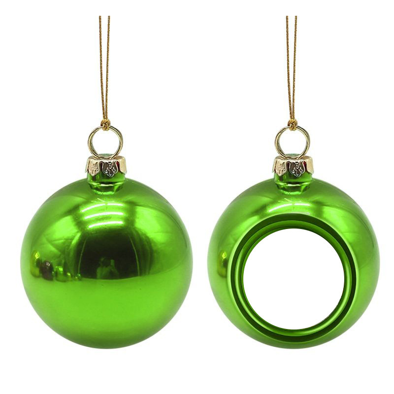 2.3" Sublimation Plastic Christmas Ball Hanging Ornaments  - Chinese Warehouse