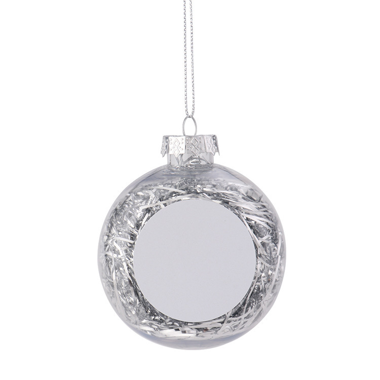3" Sublimation Plastic Christmas Ball Hanging Ornaments  - Chinese Warehouse