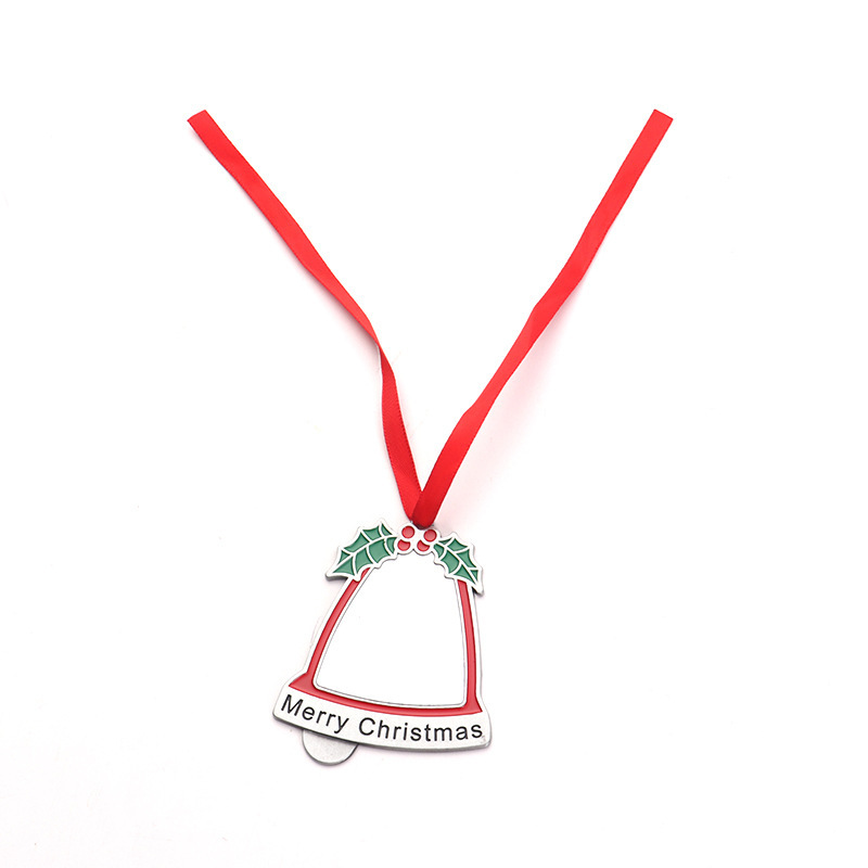 2.3"*3" Sublimation Zink Alloy Bell Ornaments  - Chinese Warehouse