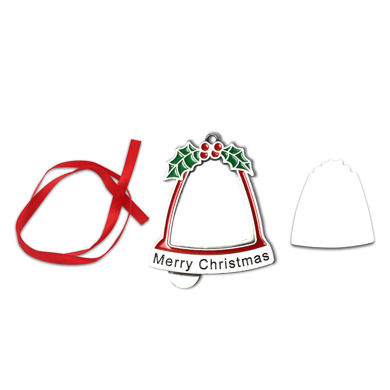 2.3"*3" Sublimation Zink Alloy Bell Ornaments  - Chinese Warehouse