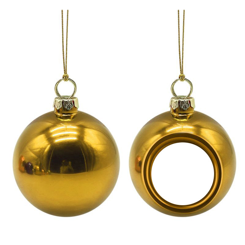 2.3" Sublimation Plastic Christmas Ball Hanging Ornaments  - Chinese Warehouse