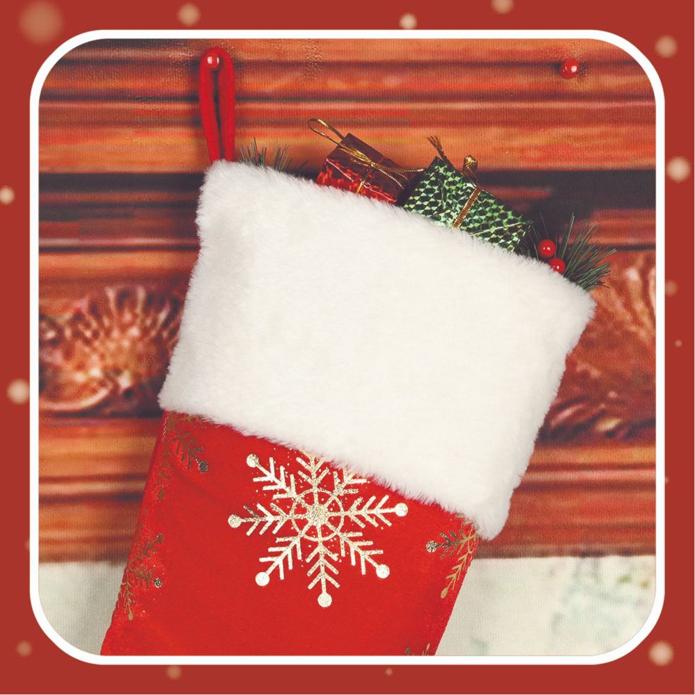 19"*11" Sublimation Santa Sacks Socks Hanging Ornaments  - Chinese Warehouse