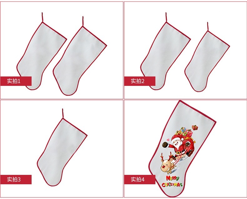 20.5"*9" Sublimation CanvasSanta Sacks  - Chinese Warehouse