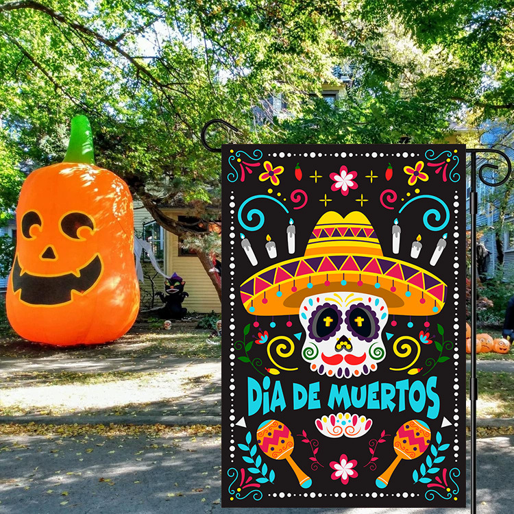 11.8*17.8'' Double Side Sublimation Halloween  Flag Ornaments    - Chinese Warehouse