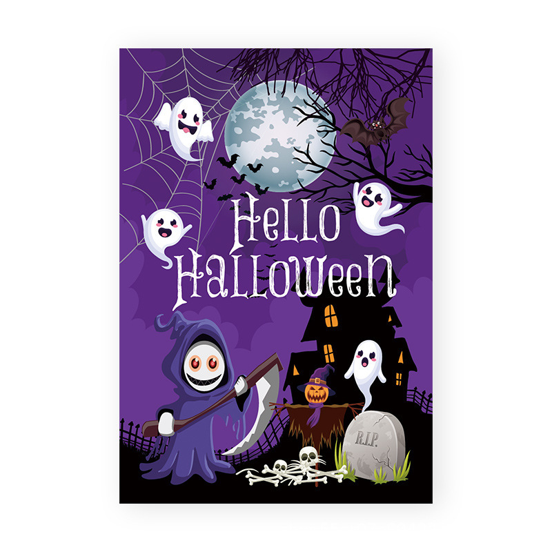 11.8*17.8'' Double Side Sublimation Halloween  Flag Ornaments    - Chinese Warehouse