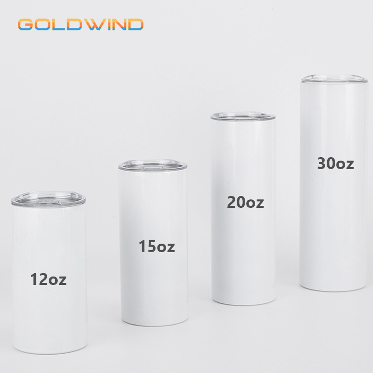 Pre-order US Warehouse Case of 25pack 12oz Sublimation Straight Skinny Tumblers wiht Plastic Straw&Lids
