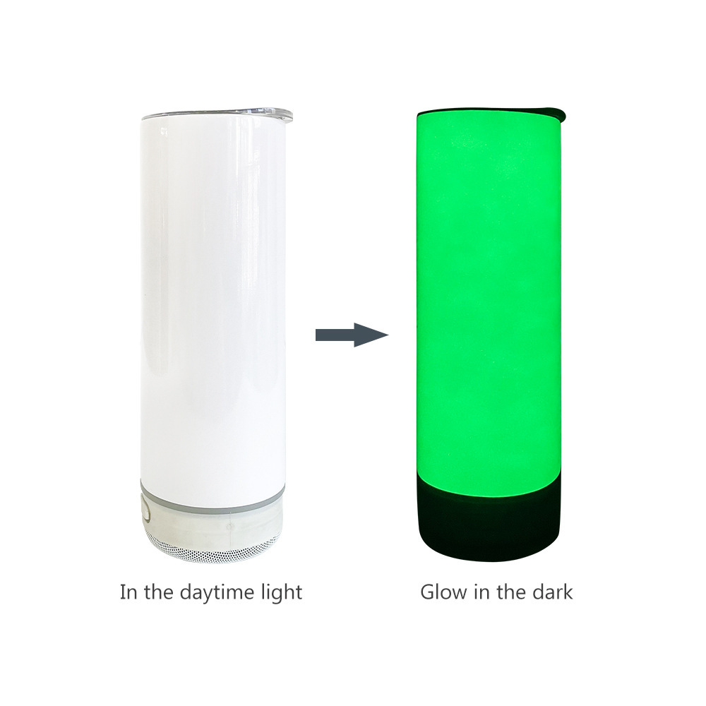 RTS Chinese Warehouse Case of 25pack 20oz Sublimation Straight Skinny Bluetooth&Glow in the Dark Tumblers