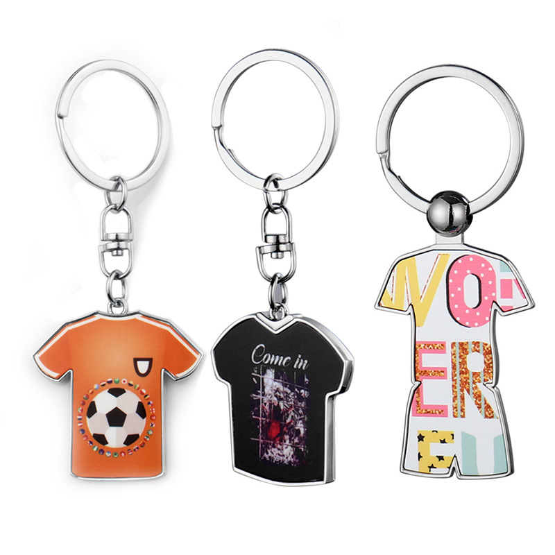 Sublimation Blank keychain football clothing-shaped pendant keychain ...