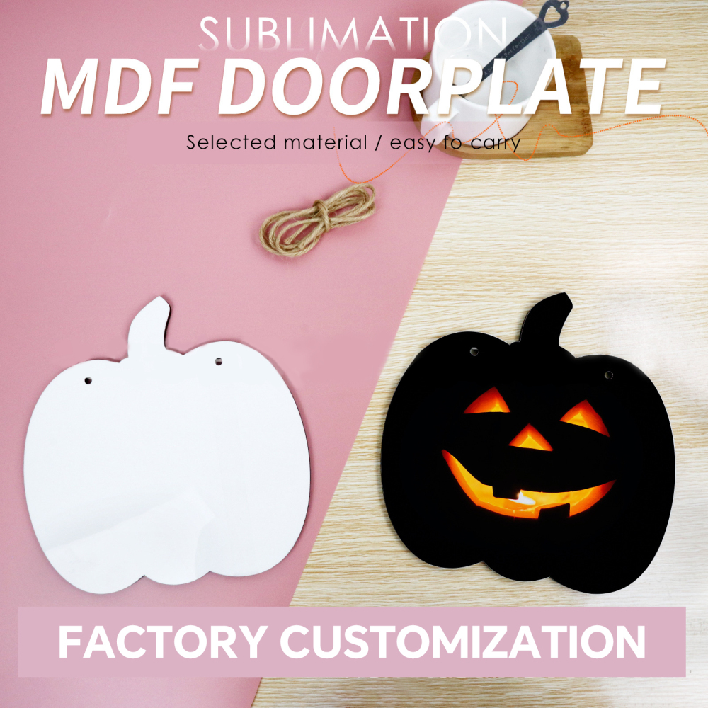 Case of 60pack New Pumpkin sublimation wooden MDF door hangers - Chinese Warehouse