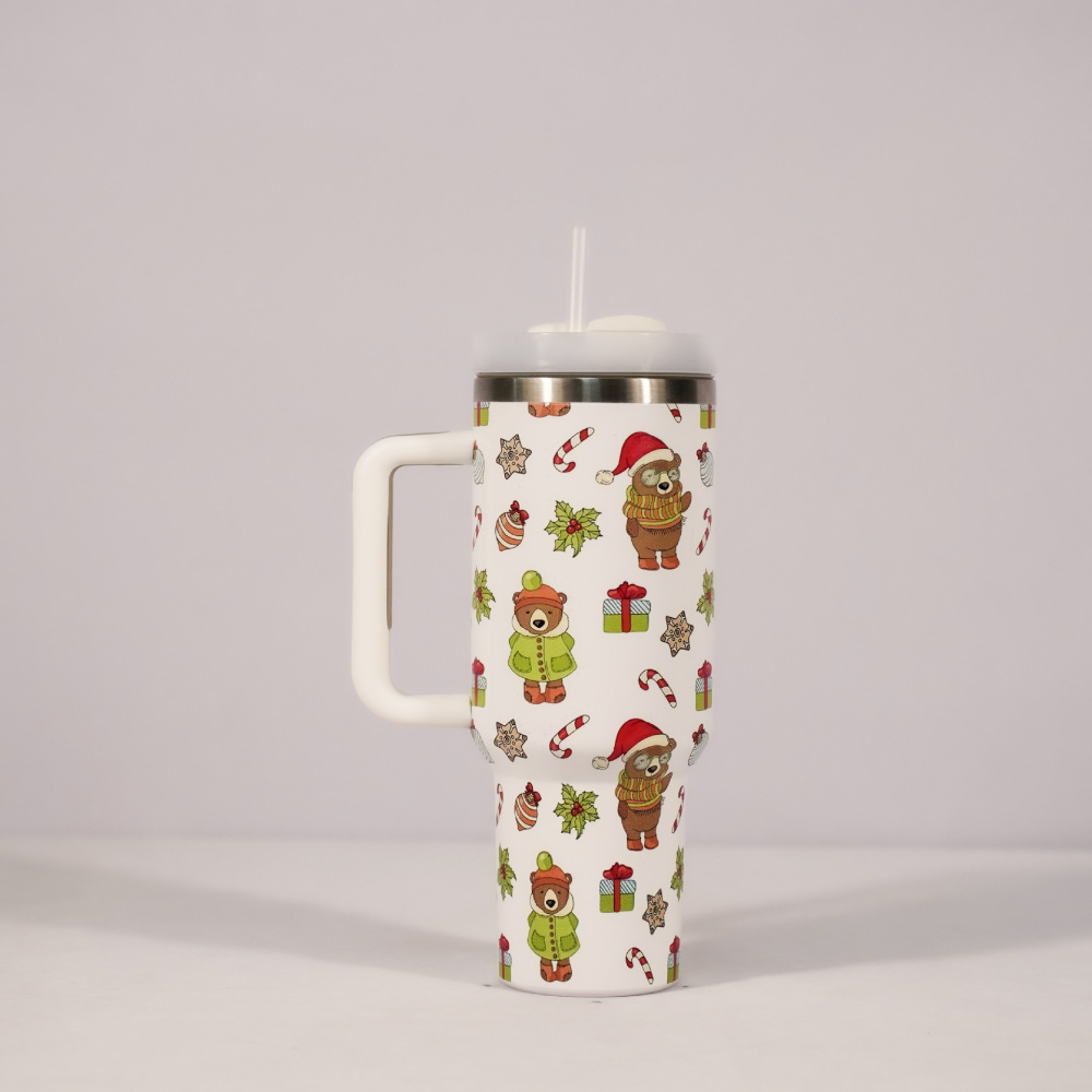 Christmas Gifts 40oz Stainless Steel Tumbler With Straw Case of 20 packs -Chinese Warehouse