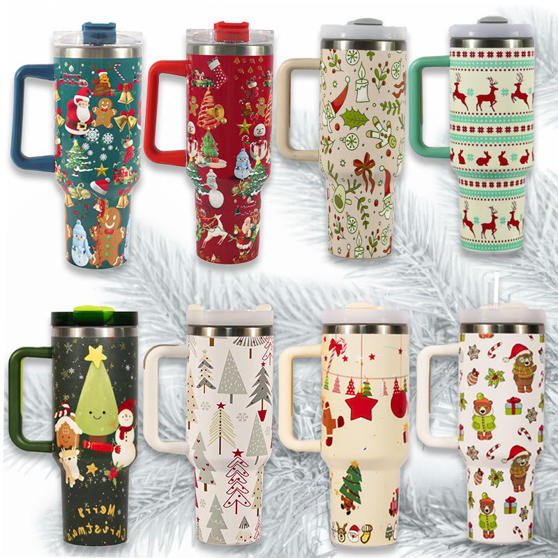 Christmas Gifts 40oz Stainless Steel Tumbler With Straw Case of 20 packs -Chinese Warehouse