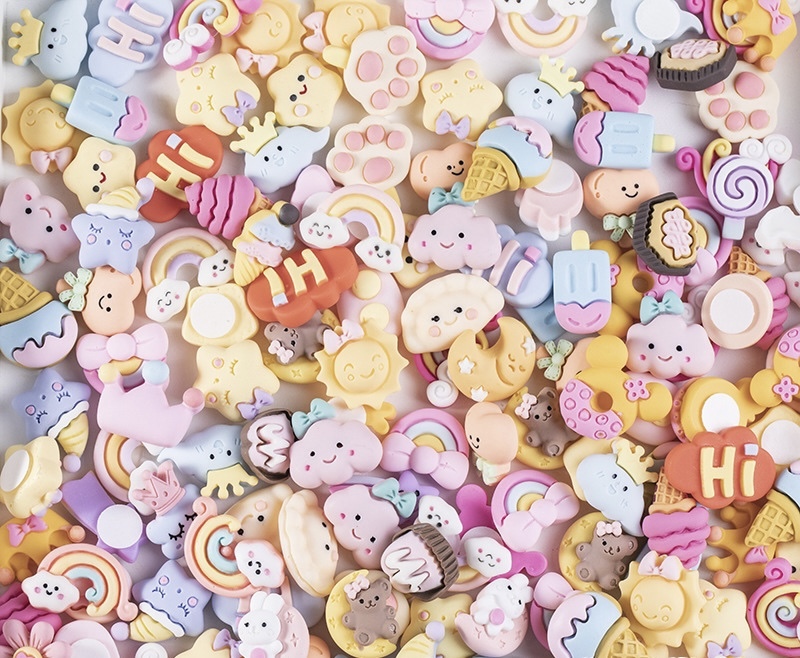 Cute Cartoon Stickers Water Cup Self Adhesive Kawaii Stickers Mixed Diy Phone Shell Bottle 3d Resin Plastic Deco Stickers
