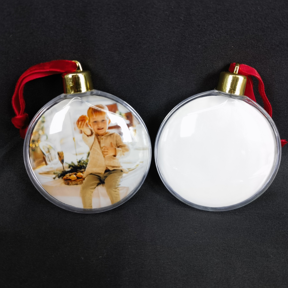 New Design Sublimation Blank MDF with Plastic Cover and Gold Hat Christmas Ornament  - Chinese Warehouse