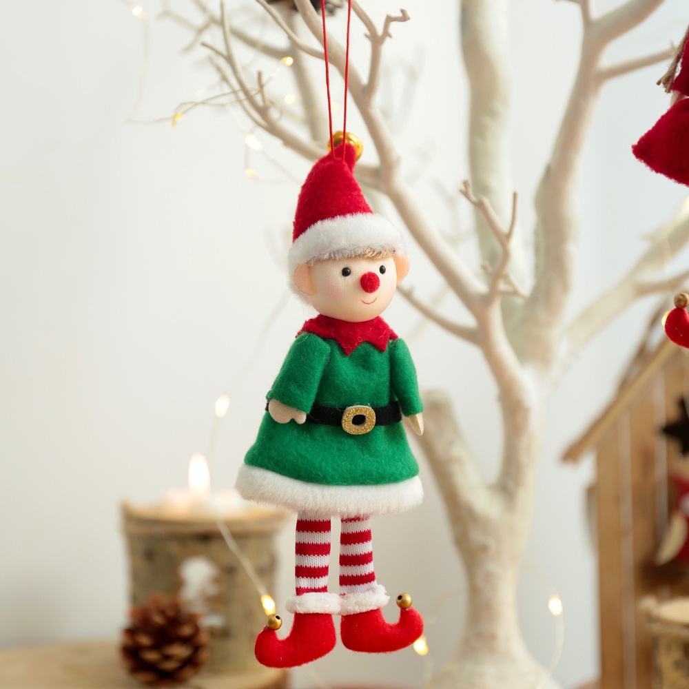 New Creative Christmas Cute Elf Doll Christmas Tree Decoration Pendant - Chinese Warehouse