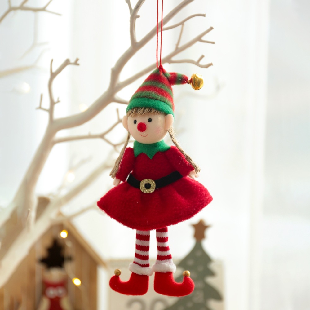 New Creative Christmas Cute Elf Doll Christmas Tree Decoration Pendant - Chinese Warehouse