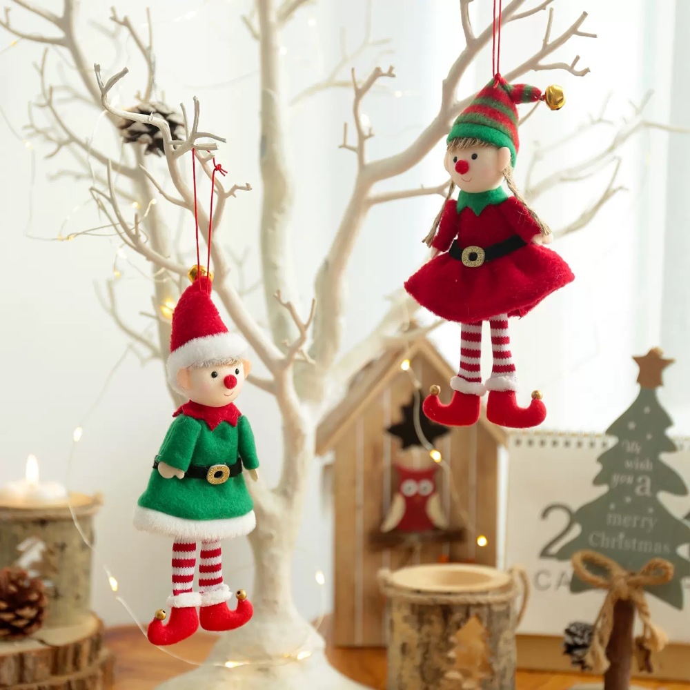 New Creative Christmas Cute Elf Doll Christmas Tree Decoration Pendant - Chinese Warehouse