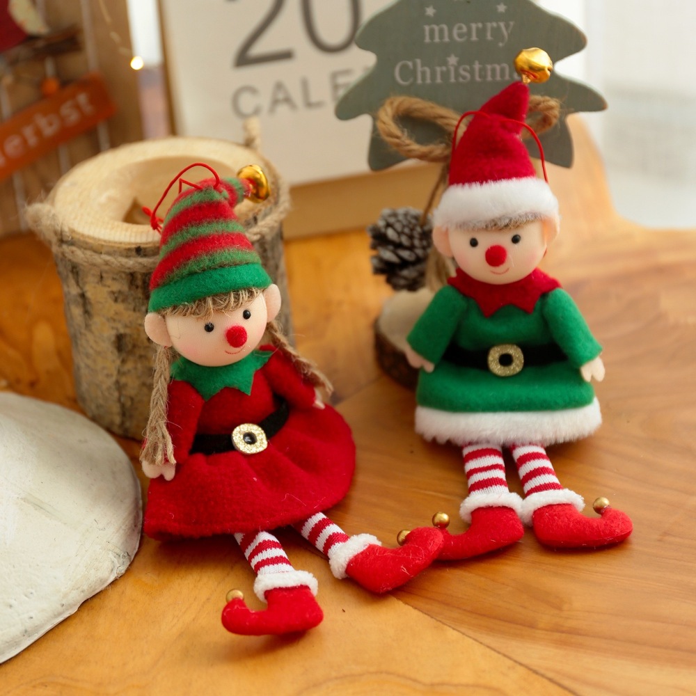 New Creative Christmas Cute Elf Doll Christmas Tree Decoration Pendant - Chinese Warehouse