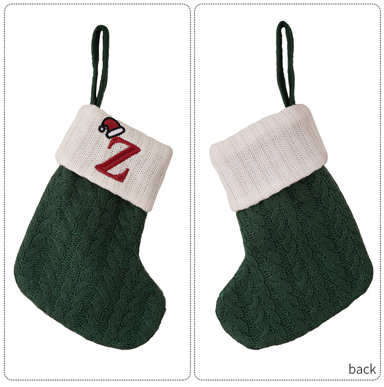 7.87" *3.94" Christmas Ornaments Christmas Stocking With Letter - Chinese Warehouse