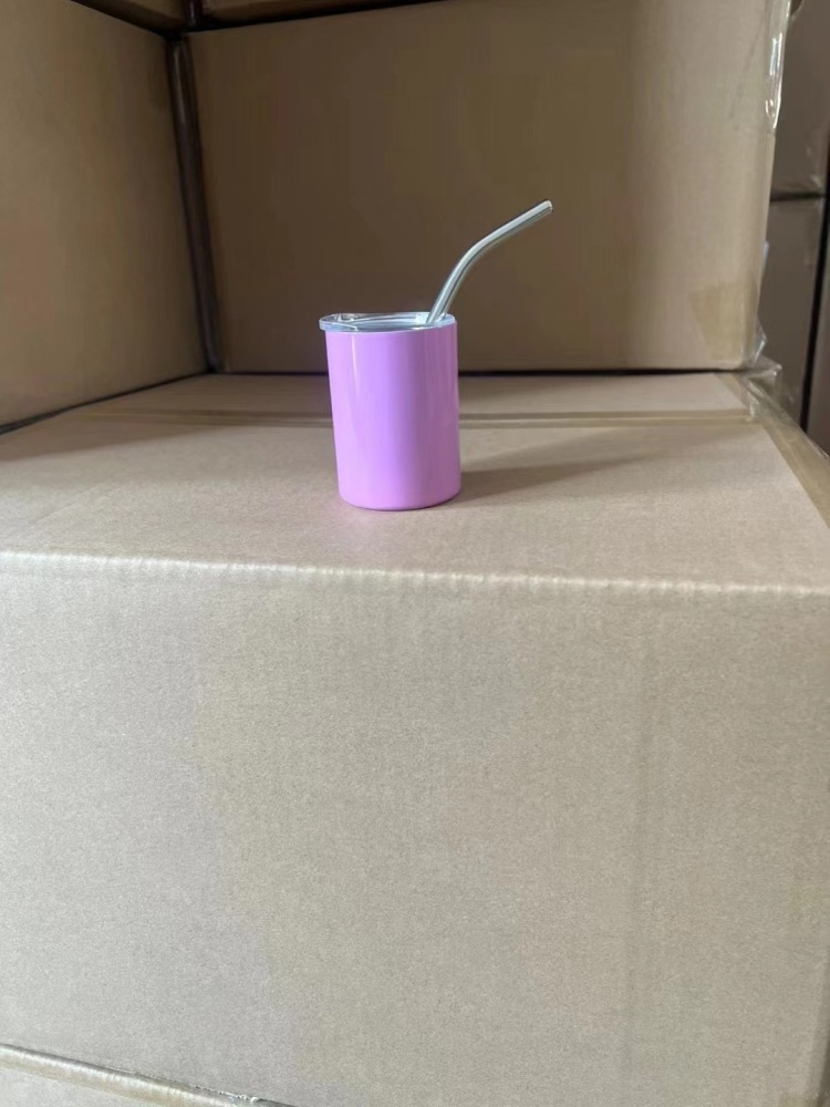 New design of Macron Color 3oz Sublimation Straight Skinny Mini  Shot Tumbler With Straw - Chinese Warehouse
