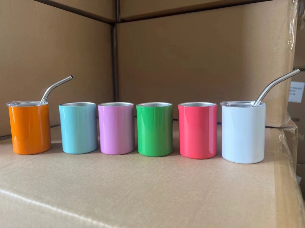 New design of Macron Color 3oz Sublimation Straight Skinny Mini  Shot Tumbler With Straw - Chinese Warehouse