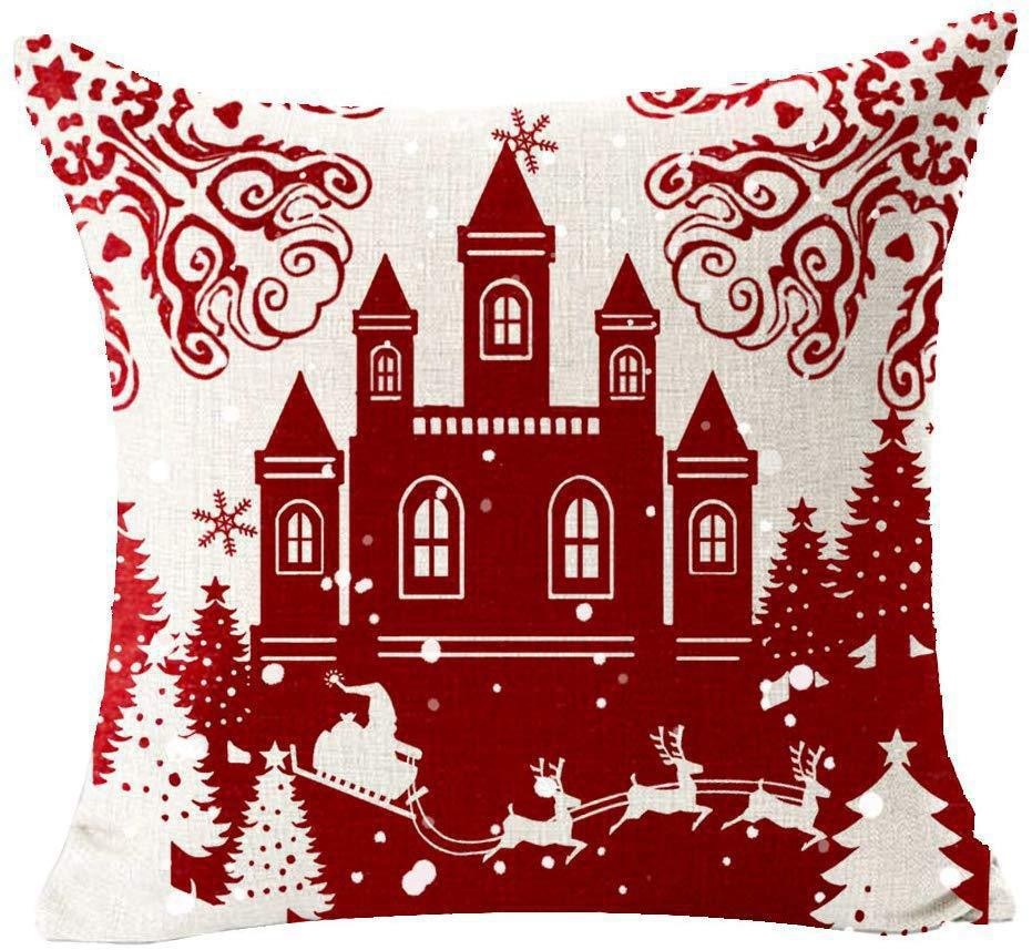 Christmas Design Elk/Snowman pillowcase - Chinese Warehouse